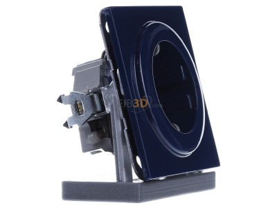 View on the left Gira 018846 Schuko socket, S-Color, blue, 

