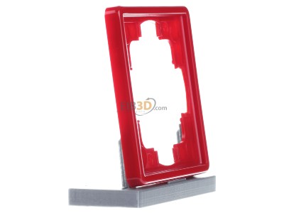 View on the left Gira 021143 Frame 1-gang red 
