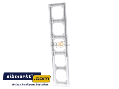 Back view Merten 484519 Frame 5-gang white
