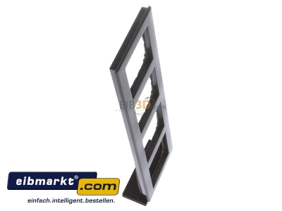 View top left Merten 486414 Frame 4-gang anthracite 
