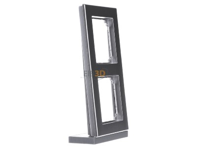 View on the left Merten 486260 Frame 2-gang aluminium 
