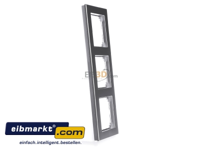 View on the left Merten 486360 Frame 3-gang aluminium 
