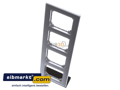 View up front Merten 486460 Frame 4-gang aluminium 
