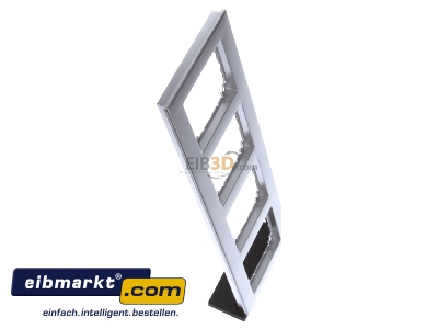 View top left Merten 486460 Frame 4-gang aluminium 
