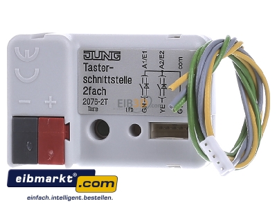 Frontansicht Jung 2076-2 T KNX Tasterschnittstelle Binreingang 2-fach 