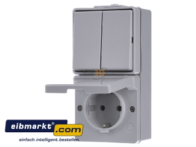 Front view Jung 675 W Combination switch/wall socket outlet
