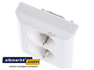 View up front Jung AS 5020 KIU WW Socket outlet protective contact white 
