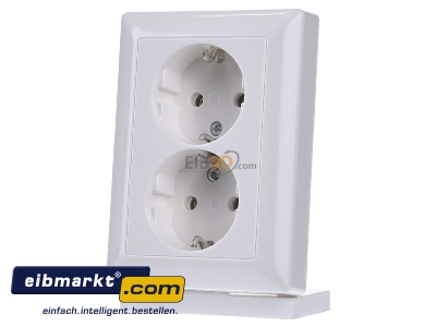Front view Jung AS 5020 U WW Socket outlet protective contact white - 
