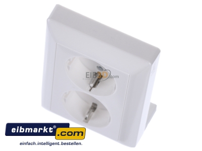 View up front Jung AS 5020 U WW Socket outlet protective contact white - 
