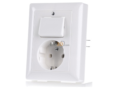 Front view Jung AS 5576 U WW Combination switch/wall socket outlet 
