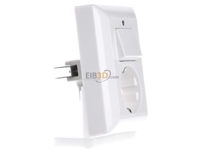 View on the left Jung AS 5576 U WW Combination switch/wall socket outlet 
