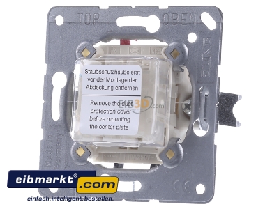 Front view Jung 505 TU Series switch flush mounted
