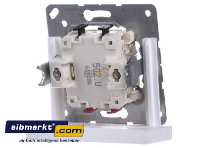 Back view Jung 502 U 2-pole switch flush mounted
