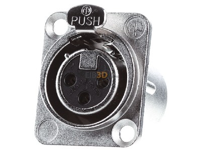Front view Jung CXLR-D Basic element with housing top XLR 
