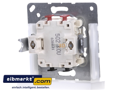 Back view Jung 502 KOU 2-pole switch flush mounted - 
