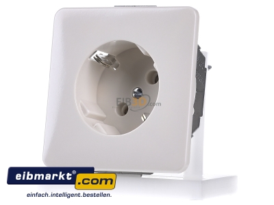 Frontansicht Jung 520-45 SCHUKO-Steckdose ws 16A 250V 45Grad 
