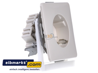 Ansicht links Jung 520-45 SCHUKO-Steckdose ws 16A 250V 45Grad 