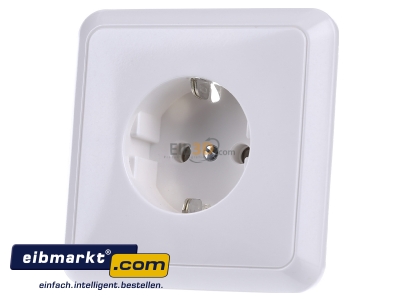 Front view Jung 5520 WW Socket outlet protective contact white

