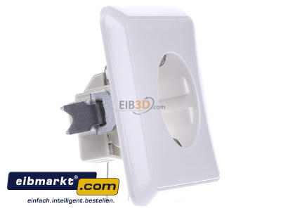 View on the left Jung 5520 WW Socket outlet protective contact white
