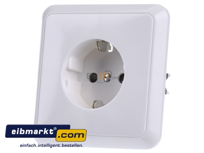 Front view Jung 5520 KI WW Socket outlet protective contact white
