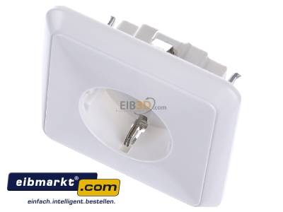 View up front Jung 5520 KI WW Socket outlet protective contact white
