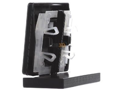 View on the right Jung SL 590 SW Cover plate for switch/push button black 
