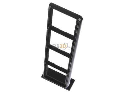 View up front Jung CD 584 SW Frame 4-gang black 
