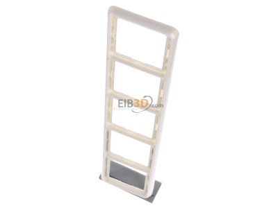 View up front Jung CD 585 W Frame 5-gang cream white 
