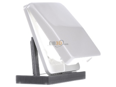 Ansicht links Jung CD 590 BFKL WW Klappdeckel aws mit R�ckstellfeder 