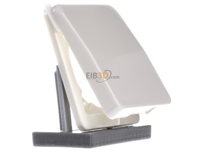 Ansicht links Jung CD 590 BFKL Klappdeckel ws mit R�ckstellfeder 