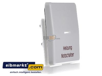 View on the left Jung CD 590 H WW Cover plate for switch/push button white 
