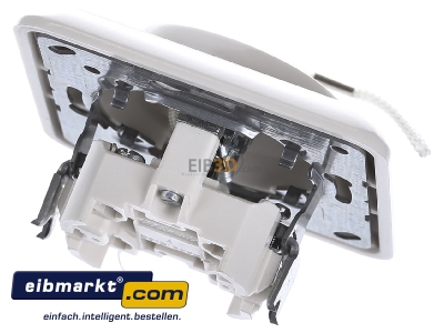 Top rear view Jung 5506 ZU Two-way switch flush mounted cream white
