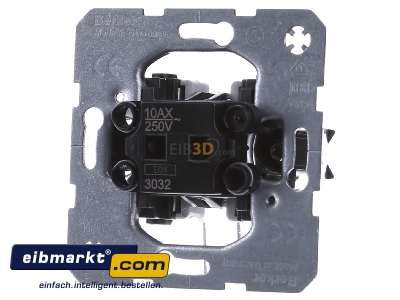 Front view Berker 3032 2-pole switch flush mounted
