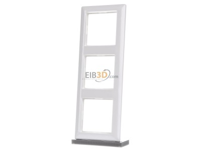 Front view Jung AS 583 WW Frame 3x, horizontal/vertical, alpine white, 
