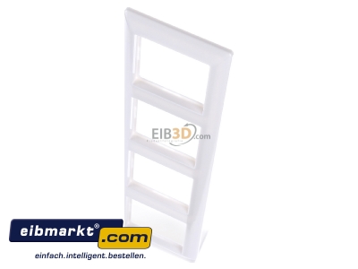 View up front Jung AS 584 WW Frame 4-gang white - 
