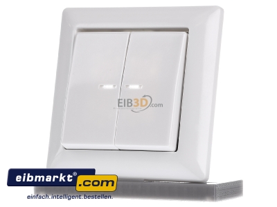 Frontansicht Jung AS590-5KO5WW Abdeckung Lichtleiter aws f�r Taster AS 590-5 KO5 WW