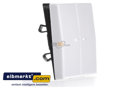 View on the left Jung AS 591-5 KO5 WW Cover plate for switch/push button white 

