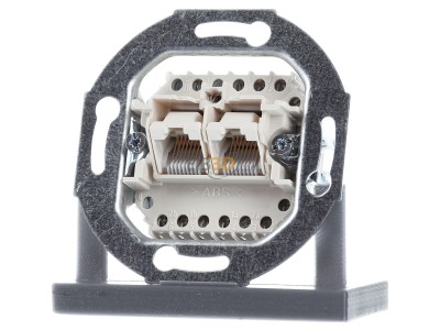 Front view Berker 4539 RJ45 8(8) Data outlet Cat.3 white 
