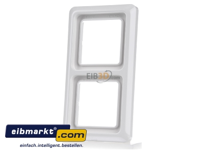 Front view Berker 132909 Frame 2-gang white
