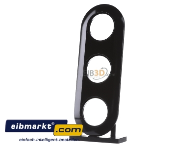Frontansicht Berker 138131 Kombiplatte 3f.sw 