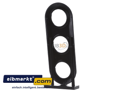 Ansicht hinten Berker 138131 Kombiplatte 3f.sw 