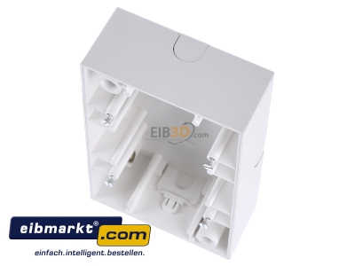 View up front Berker 10421909 Surface mounted housing 2-gang white 
