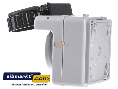 View on the right Gira 044031 Socket outlet protective contact grey 
