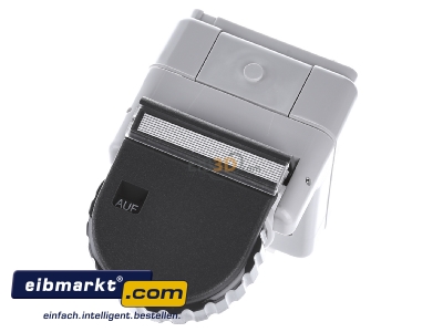 View up front Gira 044031 Socket outlet protective contact grey 
