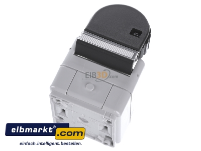 Top rear view Gira 044031 Socket outlet protective contact grey 
