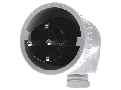 Frontansicht Gira 002031 Schuko-Stecker gr AP-WD 