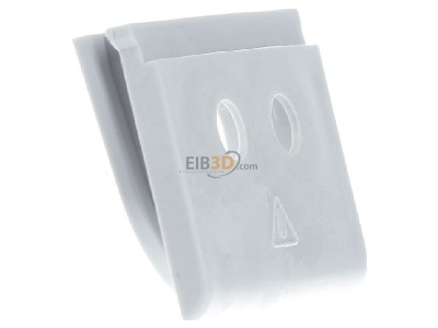View on the left Gira 001230 Cable entry slider with 2 inlets grey 
