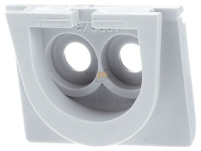 Back view Gira 001230 Cable entry slider with 2 inlets grey 
