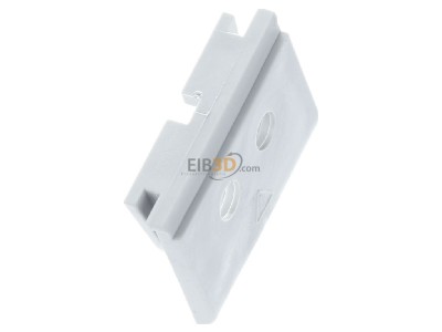View top left Gira 001230 Cable entry slider with 2 inlets grey 

