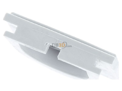Top rear view Gira 001230 Cable entry slider with 2 inlets grey 
